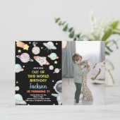 写真 宇宙の誕生日 誕生日 招待状 (スタンド正面)