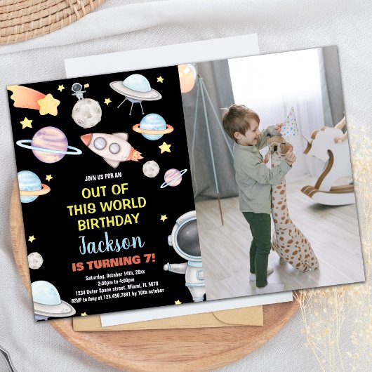 写真 宇宙の誕生日 誕生日 招待状