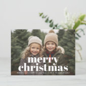 写真 – 巨大メリークリスマスホワイトオーバーレイ – ベリー シーズンカード (スタンド正面)