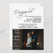 写真 延期 結婚発表 招待状 (正面/裏面)