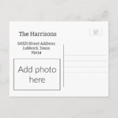 写真、引っ越しました、はがきのお洒落追加 ポストカード (裏面)