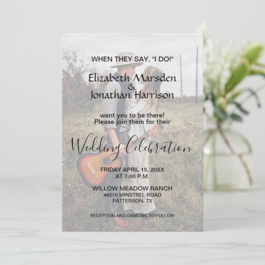 写真:彼らが私がギターカントリーの結婚式を行うと言う時 招待状 (スタンド正面)