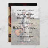 写真:彼らが私がギターカントリーの結婚式を行うと言う時 招待状 (正面/裏面)