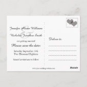 写真"彼女はyes"結婚式の日付を保存 ポストカード (裏面)