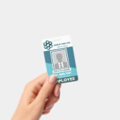 写真 従業員 トリコロール 任意の色 テンプレート ID バッジ (手持ち)