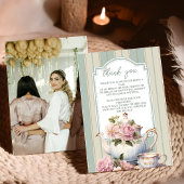 写真 愛が育まれるティーパーティー ブライダルシャワー サンキューカード