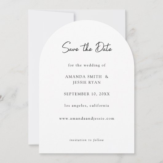 写真 – 手書き縦日付3円弧を保存 招待状 (裏面)