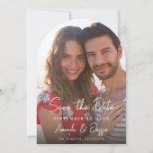 写真 – 手書き縦日付3円弧を保存 招待状 (正面)