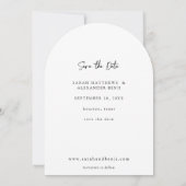 写真 - 手書き2 縦型 セーブ・ザ・デート アーク 招待状 (裏面)