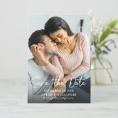 写真 – 手書き2 Vertical日付を保存 招待状 (スタンド正面)