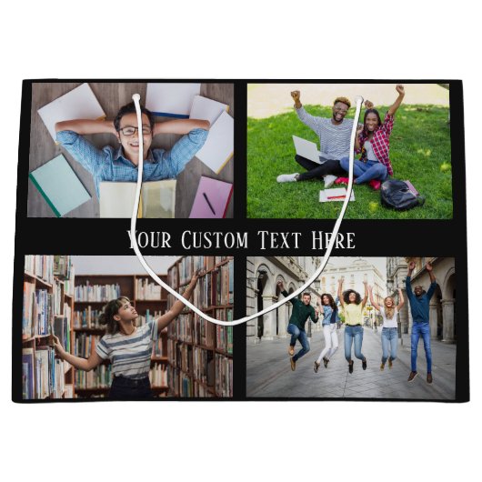 写真、文字、カラーの大抱き枕 ラージペーパーバッグ (正面)