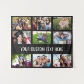 写真、文字、カラーカスタム タペストリー (正面(横))