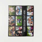 写真、文字、カラーカスタム タペストリー (正面)