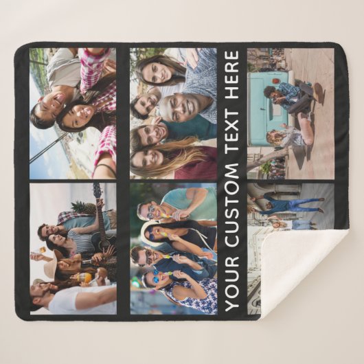 写真、文字、カラーフリースブランケット シェルパブランケット (正面(横))