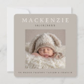 写真 新生児 写真 オーダーメイド 両面 ノートカード (正面)