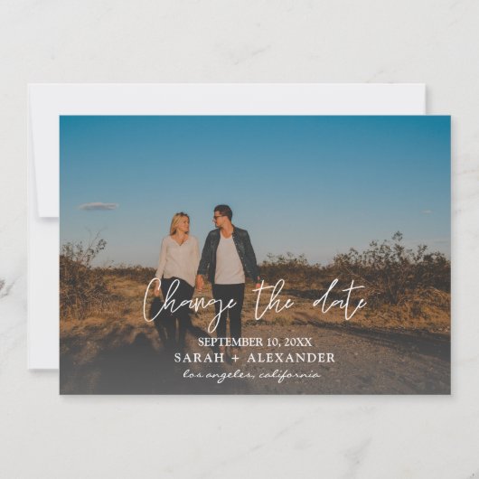 写真 – 日付の変更 招待状 (正面)