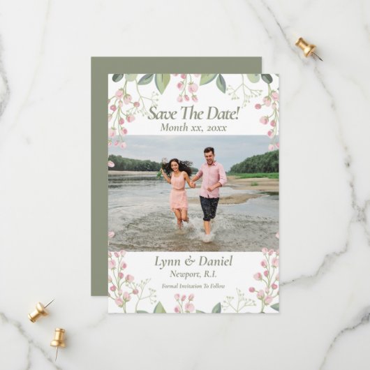 写真：日付の結婚発表を保存 セーブザデート (正面/裏面インサイチュ)