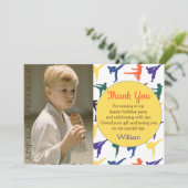 写真 日本 空手 武術 少年の誕生日 サンキューカード (スタンド正面)