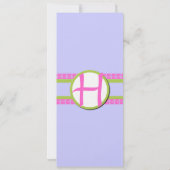 写真 明るいピンクとライムのトリム ウェディング招待状 招待状 (裏面)