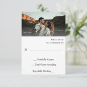 写真・書道3横モダンなし食事RSVP 出欠カード (スタンド正面)