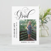 写真 書道 卒業のお知らせ 招待状 (スタンド正面)