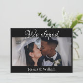 写真 書道 私たちだけで結婚しました 結婚発表カード 招待状 (スタンド正面)