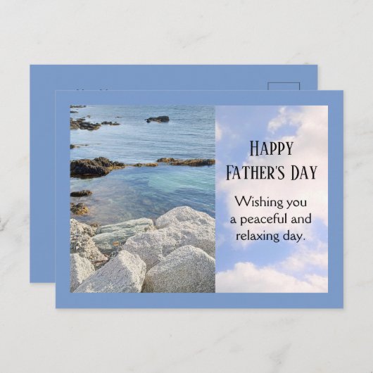 写真:海とスカイハッピーファーザーの日の青 シーズンポストカード (正面/裏面)