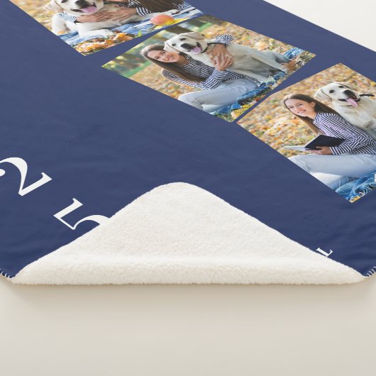 写真・海軍パーソナライズされた青大学院記念日  シェルパブランケット (3/4)