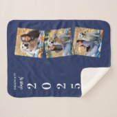 写真・海軍パーソナライズされた青大学院記念日  シェルパブランケット (正面(横))