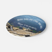 写真：深いブルー海最高のパパ50誕生日 ペーパープレート (アングル)