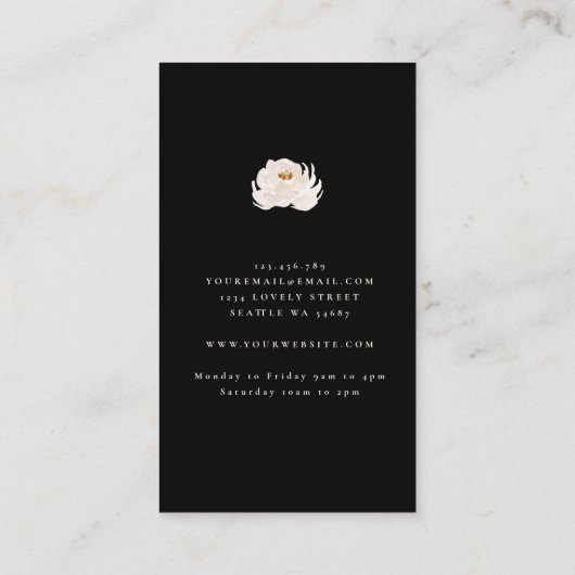 写真（濃い黒の背景）ロゴ写真 名刺 (裏面)