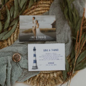 写真&灯台の感謝カード サンキューカード