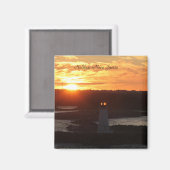 写真、灯台、日の出、ハリファックス マグネット (正面/裏面)