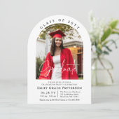 写真 現代のアーチ 卒業スクリプト 卒業パーティー 招待状 (スタンド正面)