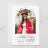 写真 現代のアーチ 卒業スクリプト 卒業パーティー 招待状 (正面)