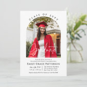 写真 現代のアーチ 卒業スクリプト 卒業パーティー 招待状 (スタンド正面)