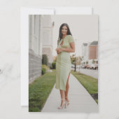 写真 現代のアーチ 卒業スクリプト 卒業パーティー 招待状 (裏面)