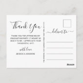 写真 現代のエレガントな卒業感謝 ポストカード (裏面)