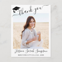 写真 現代のエレガントな卒業感謝 ポストカード
