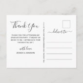 写真 現代のエレガントな卒業感謝 案内ポストカード (裏面)