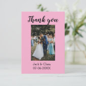 写真 現代 エレガント シンプル ウェディング サンクス サンキューカード (スタンド正面)