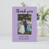 写真 現代 エレガント シンプル ウェディング サンクス サンキューカード (スタンド正面)
