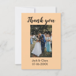 写真 現代 エレガント シンプル ウェディング サンクス サンキューカード
