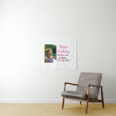 写真 現代 クラシック 名前 日付 ハッピー バースデー タペストリー (インサイチュ(横))