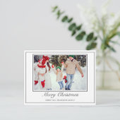 写真 現代 ミニマル クリスマス グリーティング 案内ポストカード (スタンド正面)
