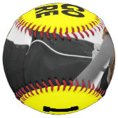 写真、番号、名前、ロゴで独自の作成 ソフトボール (正面)