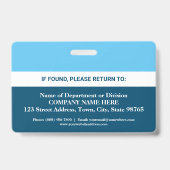 写真 病院 医療 会社 任意の色 テンプレート バッジ (裏面)