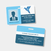 写真 病院 医療 会社 任意の色 テンプレート バッジ (正面＆裏面)