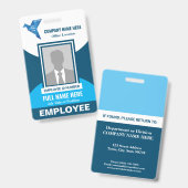 写真 病院 医療 会社 任意の色 テンプレート バッジ (正面＆裏面)