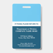 写真 病院 医療 会社 任意の色 テンプレート バッジ (裏面)